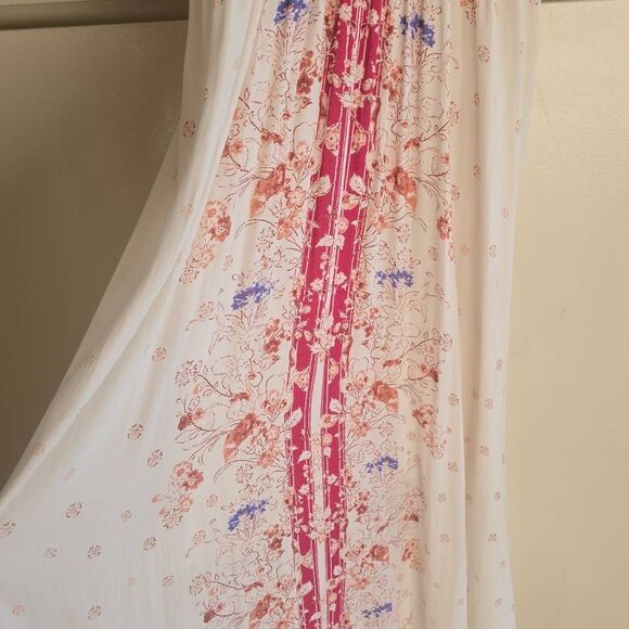 FreePeople Caught in the Moment Maxi Dress, Ivory/ Pink/Prpl Floral, NWOT, SZ.2 - Picture 6 of 10